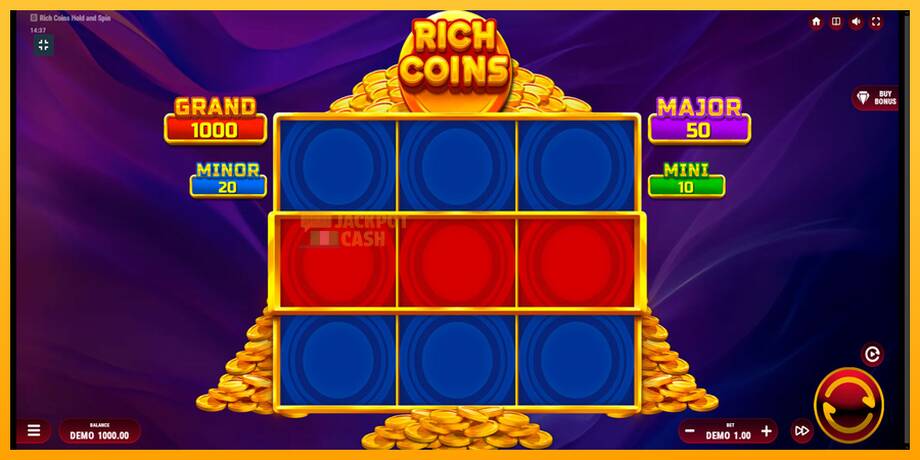 Rich Coins Hold and Spin машина за игри за пари, слика 1