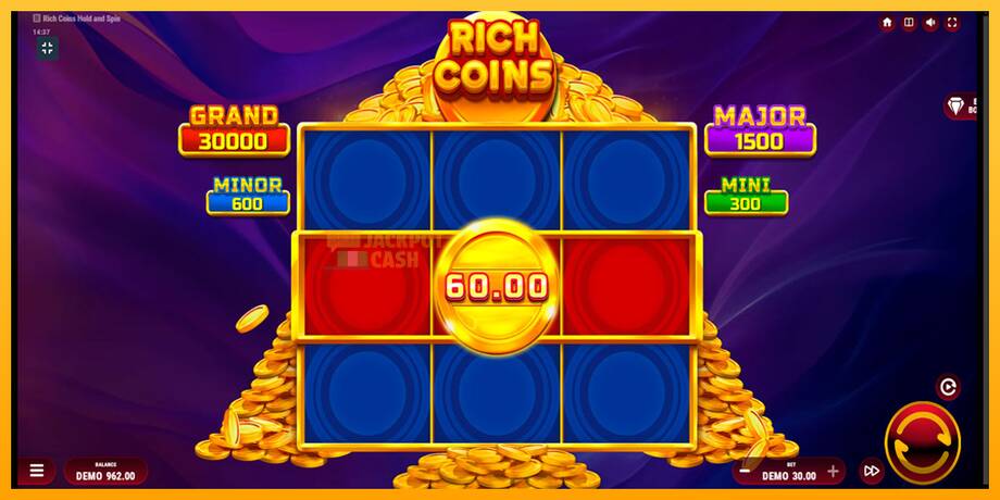 Rich Coins Hold and Spin машина за игри за пари, слика 3