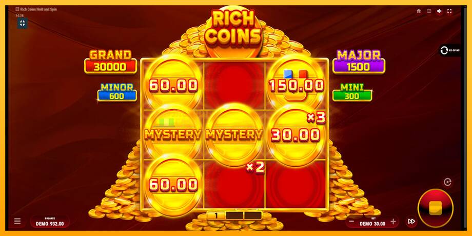 Rich Coins Hold and Spin машина за игри за пари, слика 4