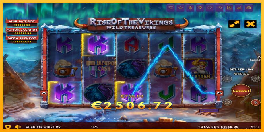 Rise of The Vikings - Wild Treasures машина за игри за пари, слика 3