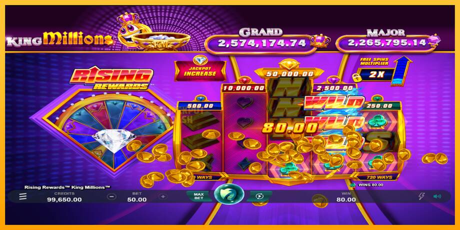 Rising Rewards King Millions машина за игри за пари, слика 2