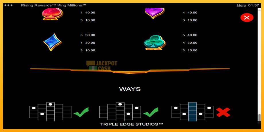 Rising Rewards King Millions машина за игри за пари, слика 6