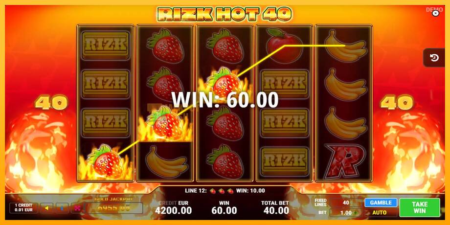 Rizk Hot 40 машина за игри за пари, слика 3