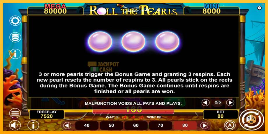 Roll The Pearls Hold & Win машина за игри за пари, слика 6