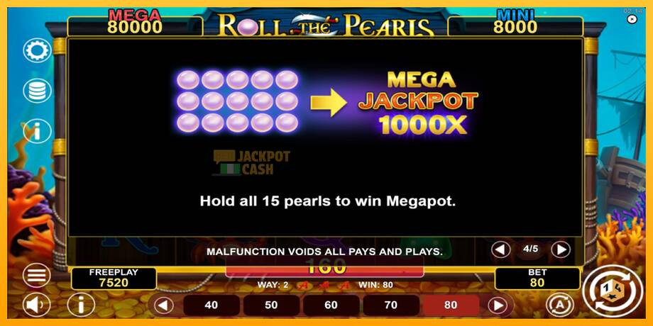 Roll The Pearls Hold & Win машина за игри за пари, слика 7