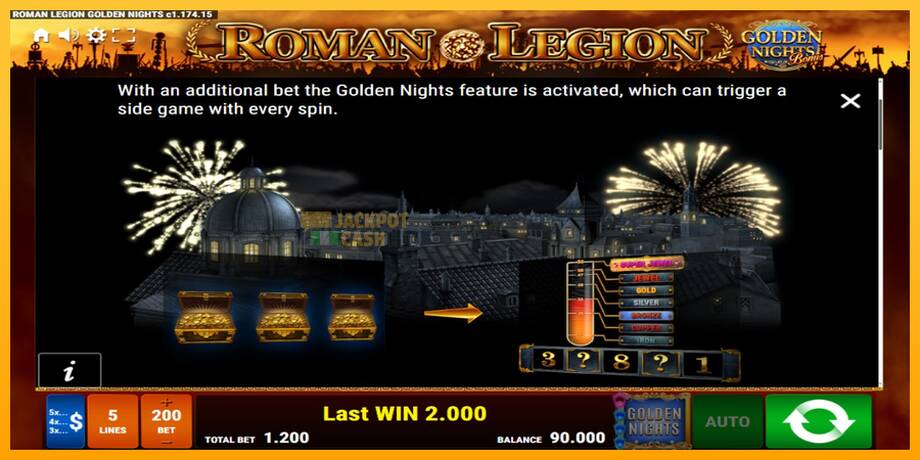 Roman Legion Golden Nights машина за игри за пари, слика 6