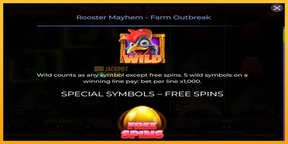 Rooster Mayhem Farm Outbreak машина за игри за пари, слика 4