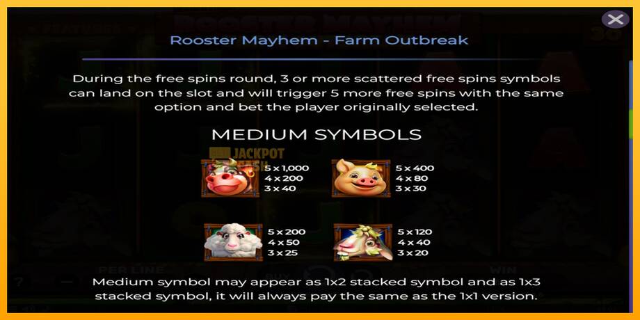 Rooster Mayhem Farm Outbreak машина за игри за пари, слика 5