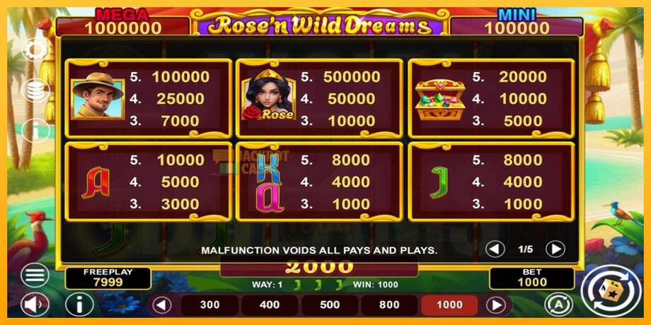 Rose’n Wild Dreams Hold & Win машина за игри за пари, слика 4