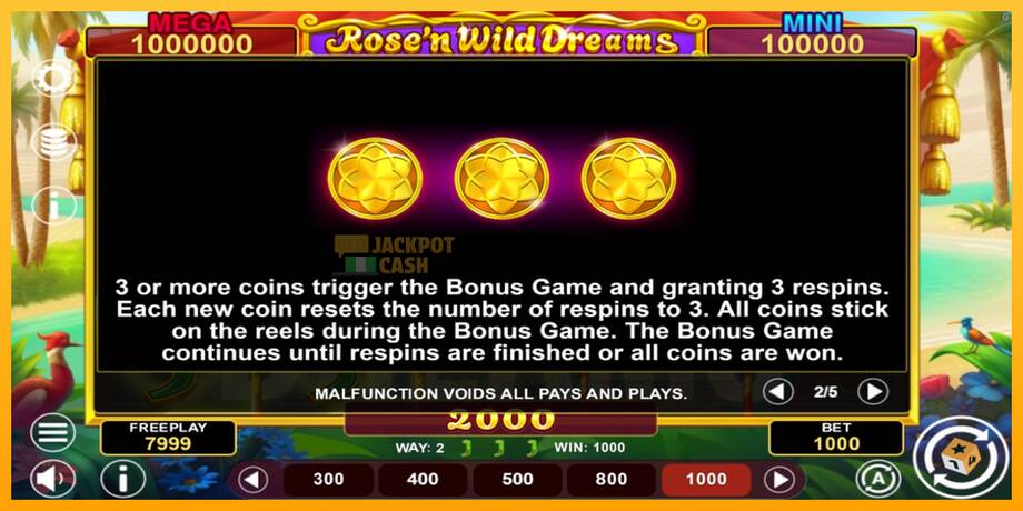 Rose’n Wild Dreams Hold & Win машина за игри за пари, слика 5