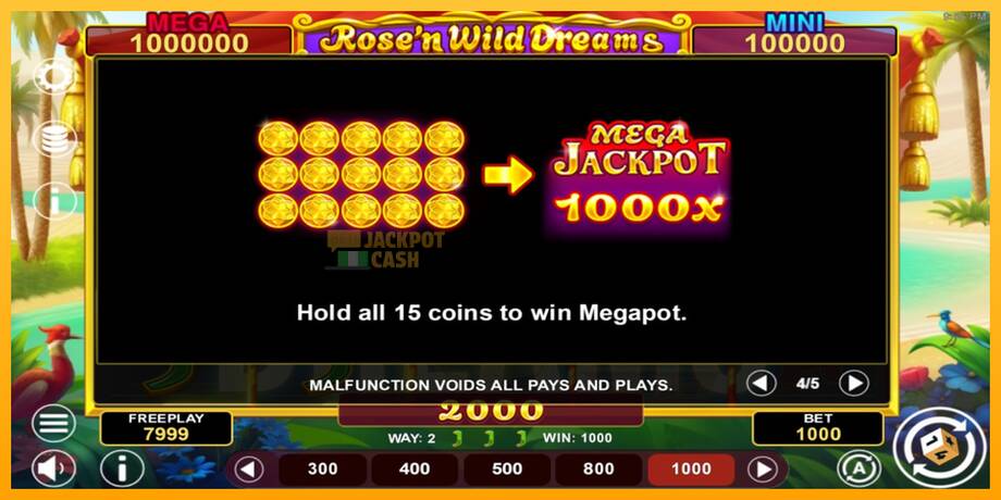 Rose’n Wild Dreams Hold & Win машина за игри за пари, слика 7