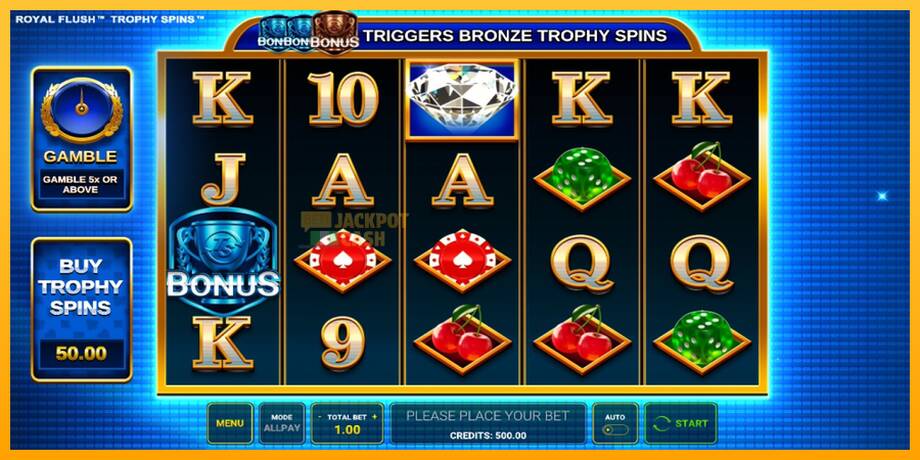 Royal Flush Trophy Spins машина за игри за пари, слика 1