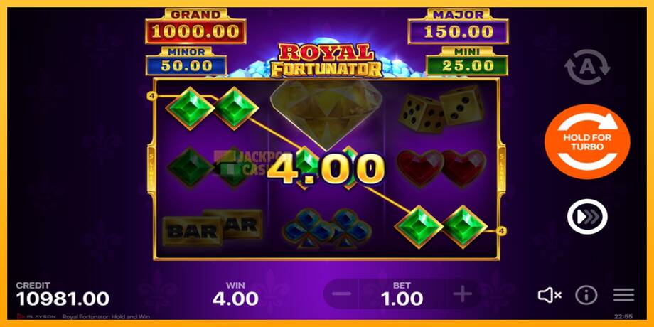 Royal Fortunator: Hold and Win машина за игри за пари, слика 3