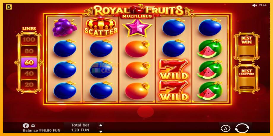 Royal Fruits Multilines машина за игри за пари, слика 2