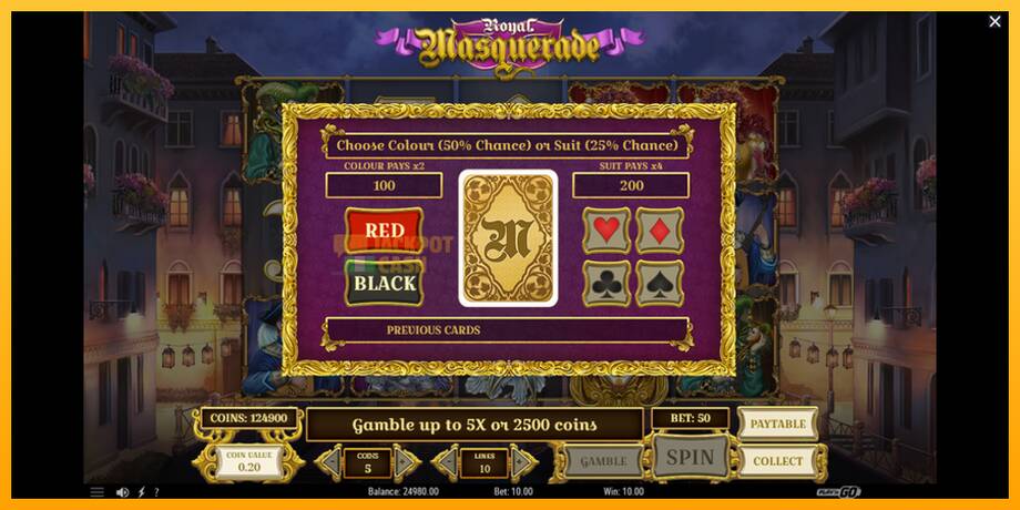 Royal Masquerade машина за игри за пари, слика 4