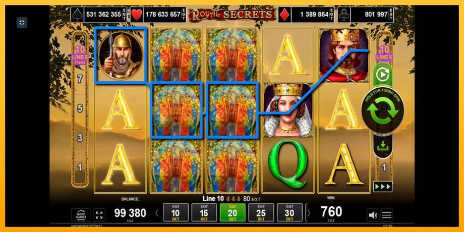 Royal Secrets машина за игри за пари, слика 5