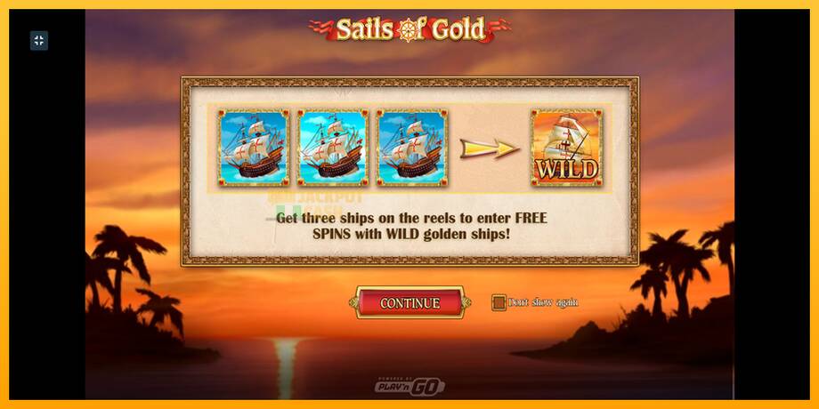 Sails of Gold машина за игри за пари, слика 1