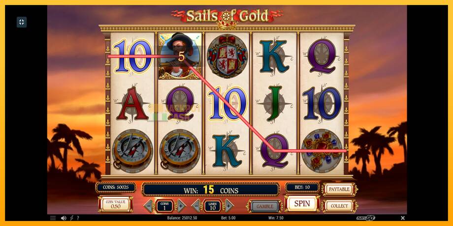 Sails of Gold машина за игри за пари, слика 5