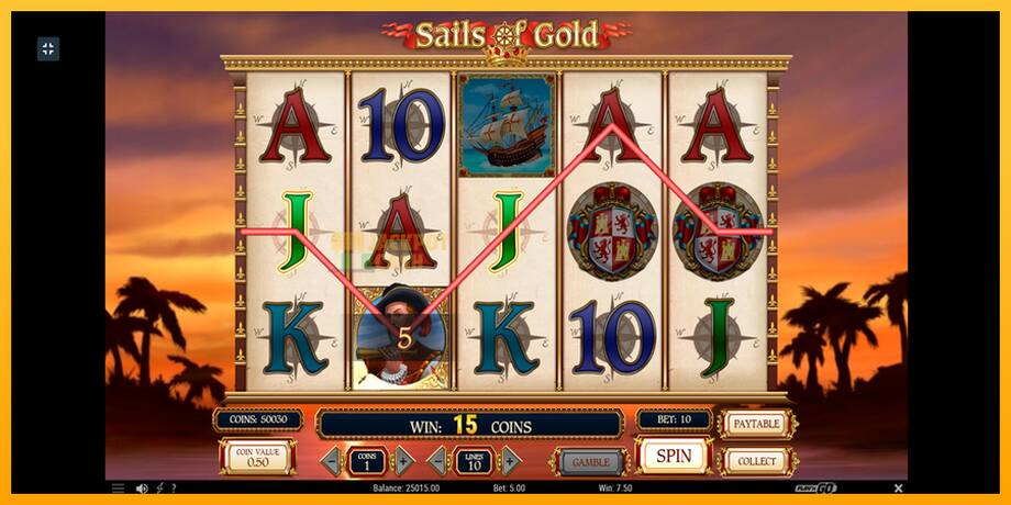 Sails of Gold машина за игри за пари, слика 6