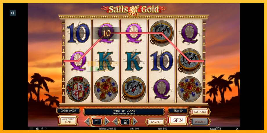 Sails of Gold машина за игри за пари, слика 9