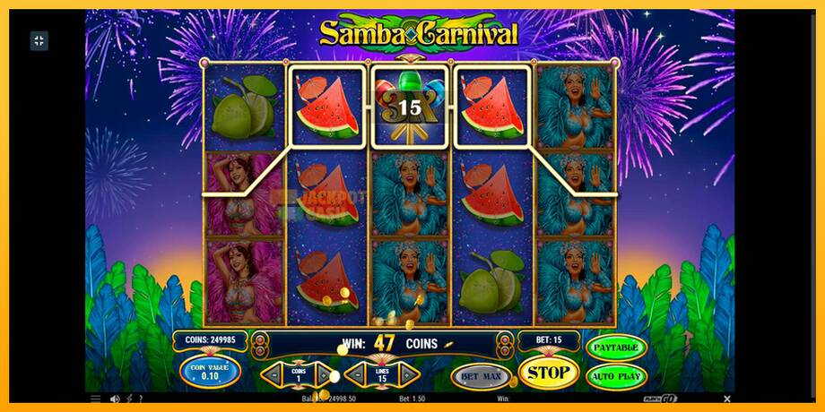 Samba Carnival машина за игри за пари, слика 2