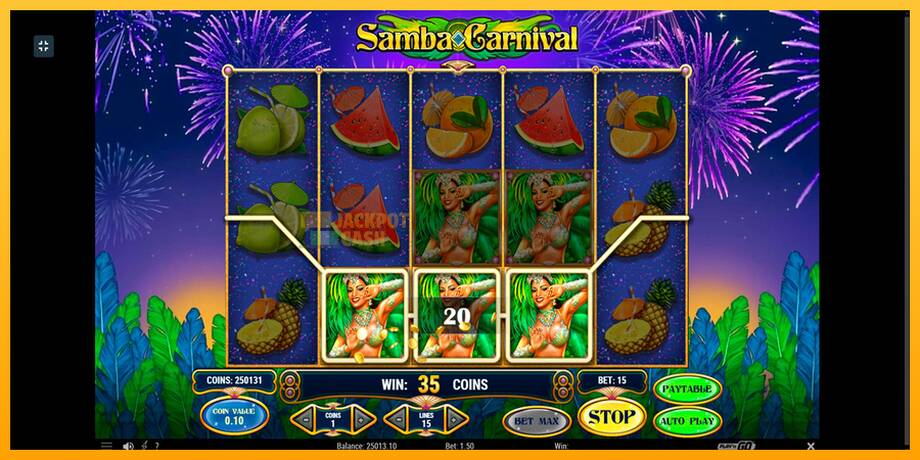 Samba Carnival машина за игри за пари, слика 4