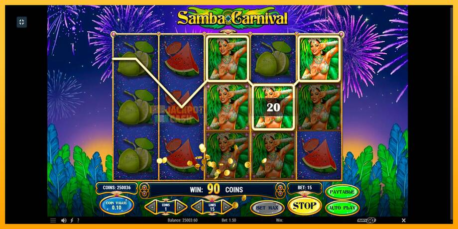 Samba Carnival машина за игри за пари, слика 5