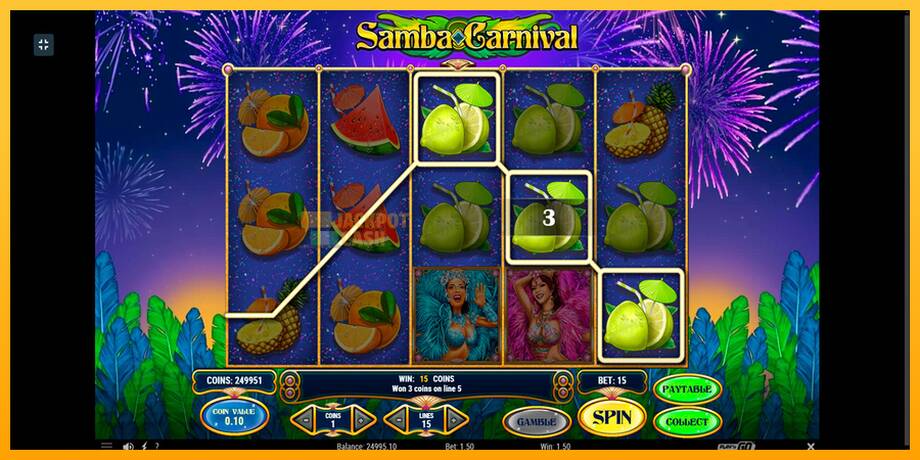 Samba Carnival машина за игри за пари, слика 7