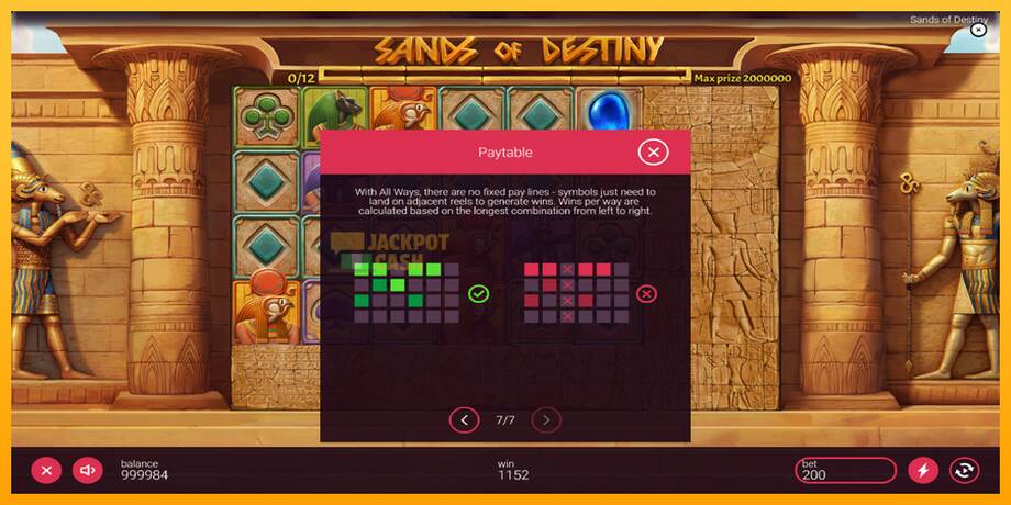 Sands of Destiny машина за игри за пари, слика 7