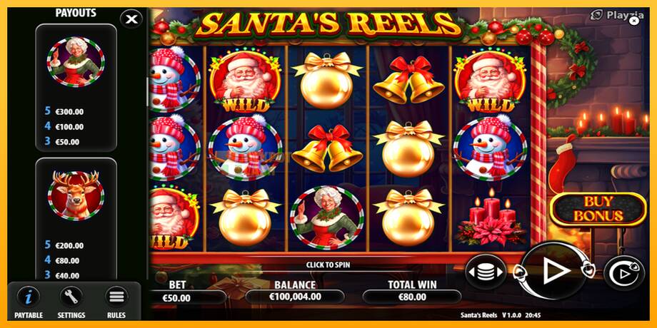 Santas Reels машина за игри за пари, слика 6