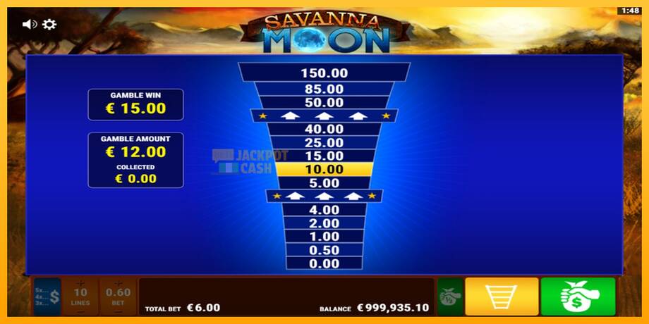 Savanna Moon машина за игри за пари, слика 4