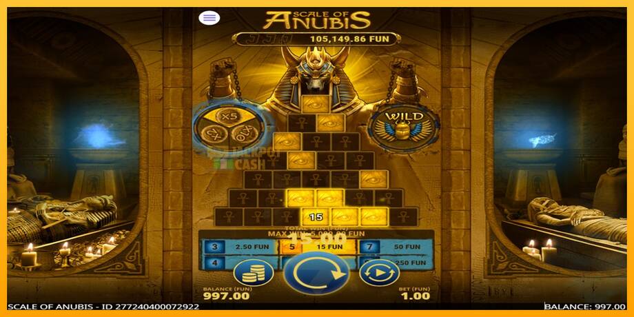 Scale of Anubis машина за игри за пари, слика 3