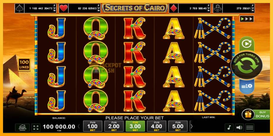 Secrets of Cairo машина за игри за пари, слика 1