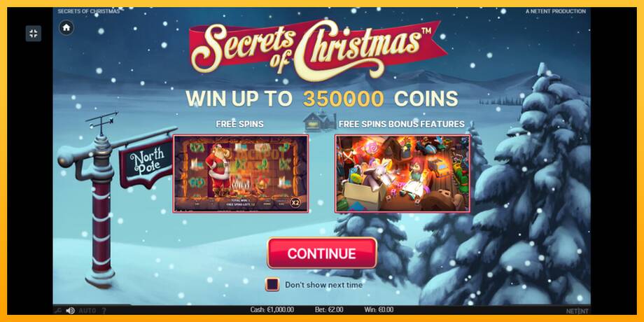 Secrets of Christmas машина за игри за пари, слика 1