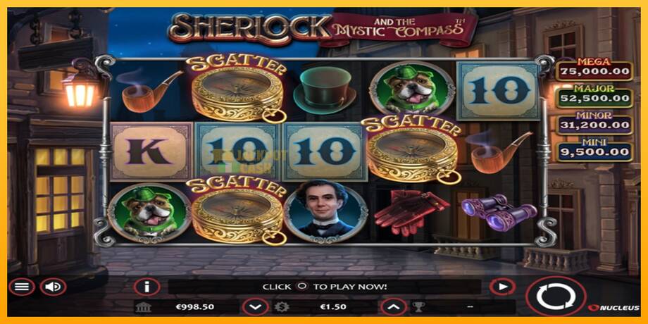 Sherlock and the Mystic Compass машина за игри за пари, слика 2