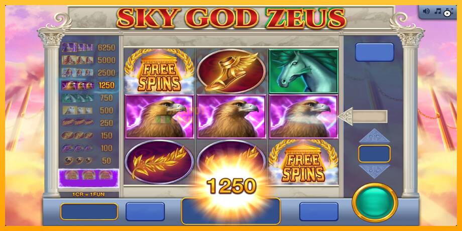 Sky God Zeus 3x3 машина за игри за пари, слика 2