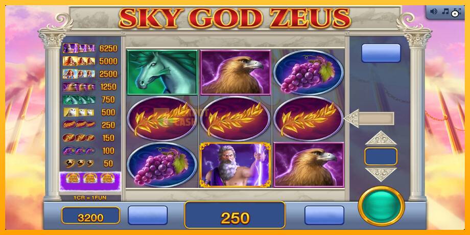 Sky God Zeus 3x3 машина за игри за пари, слика 3