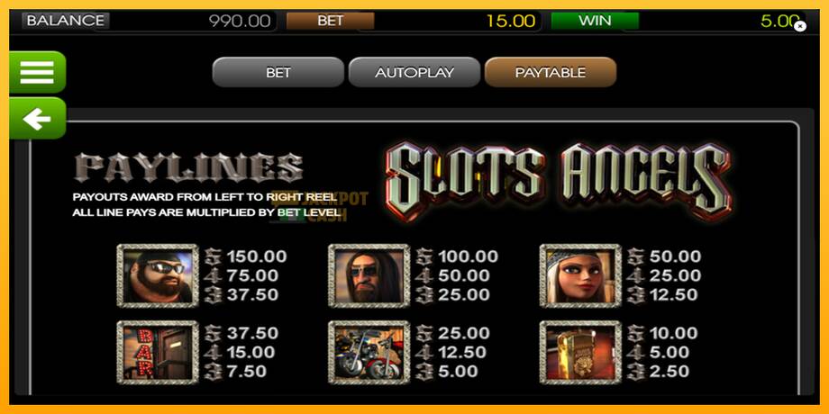 Slots Angels машина за игри за пари, слика 5