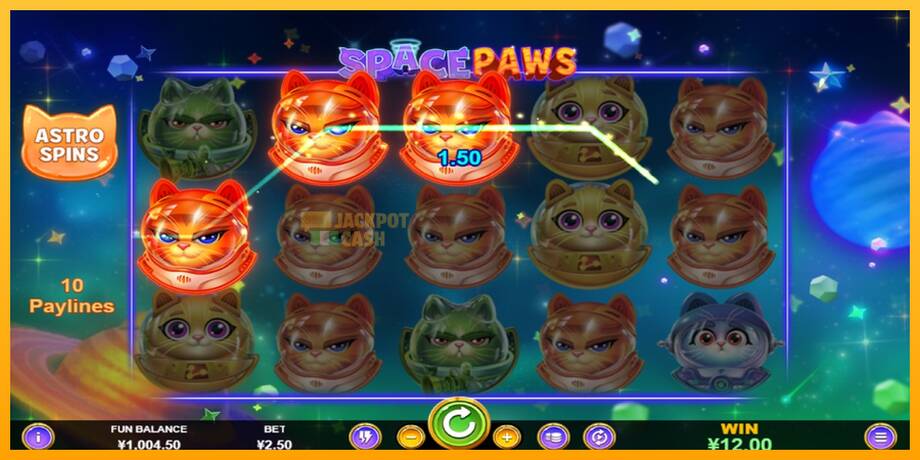 Space Paws машина за игри за пари, слика 2