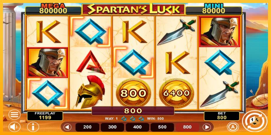 Spartans Luck Hold & Win машина за игри за пари, слика 3