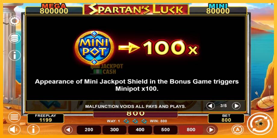 Spartans Luck Hold & Win машина за игри за пари, слика 6