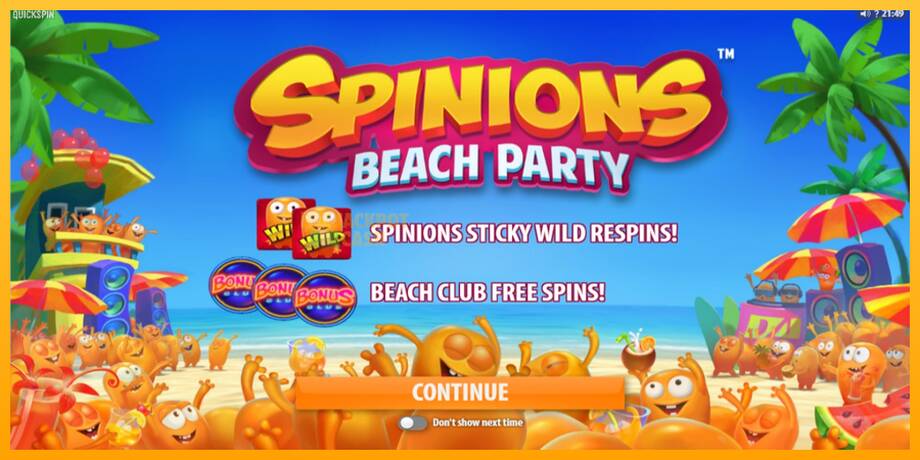 Spinions Beach Party машина за игри за пари, слика 1