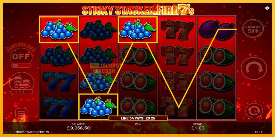 Sticky Stacked Fire 7s машина за игри за пари, слика 4