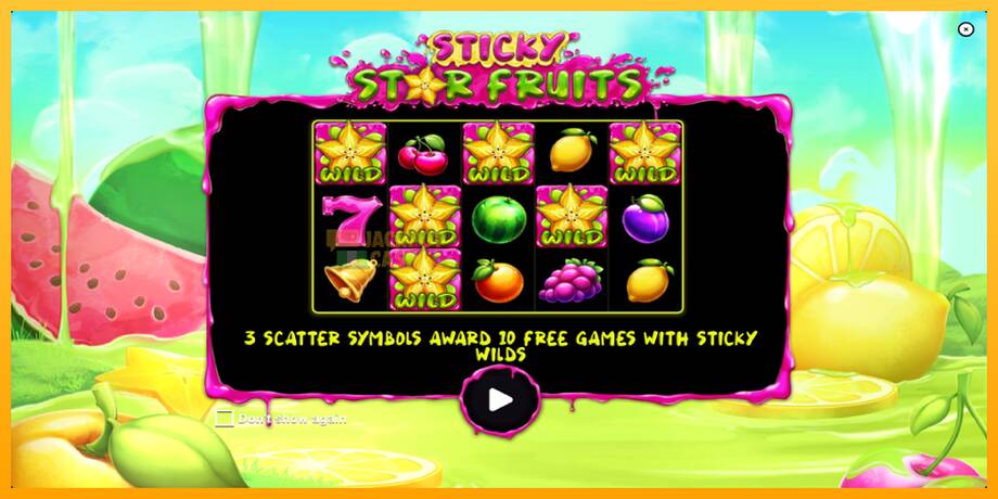 Sticky Star Fruits машина за игри за пари, слика 1