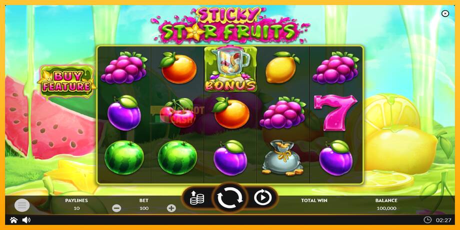 Sticky Star Fruits машина за игри за пари, слика 2