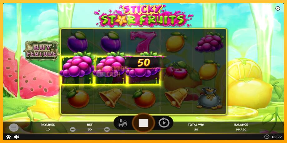 Sticky Star Fruits машина за игри за пари, слика 3