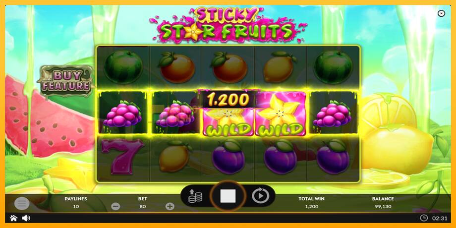 Sticky Star Fruits машина за игри за пари, слика 4