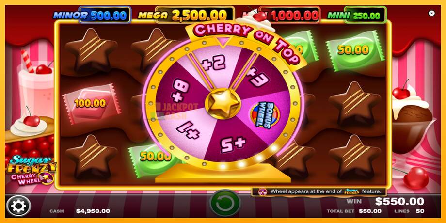 Sugar Frenzy Cherry Wheel машина за игри за пари, слика 4