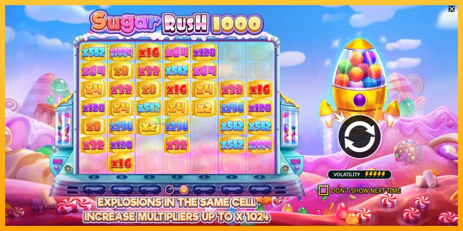 Sugar Rush 1000 машина за игри за пари, слика 1