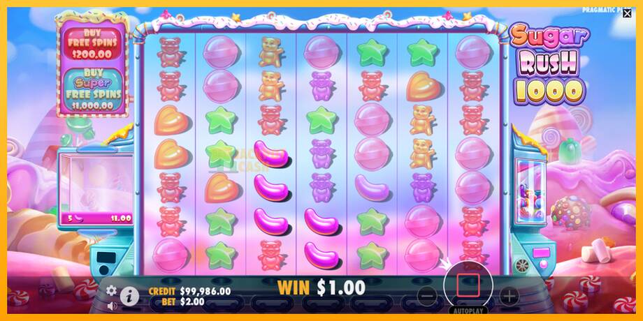 Sugar Rush 1000 машина за игри за пари, слика 3